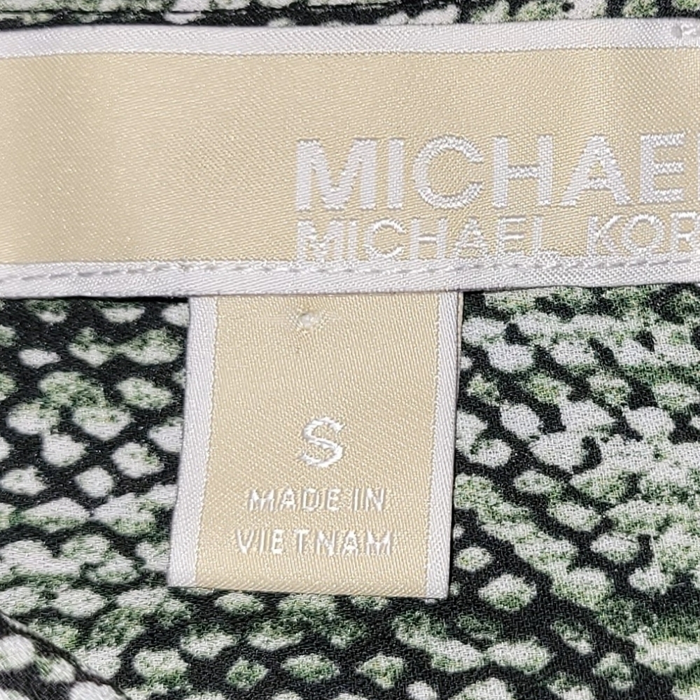 Michael Kors Snakeskin Print Sheer Blouse Women's Size Small, loose fit - Picture 5 of 5